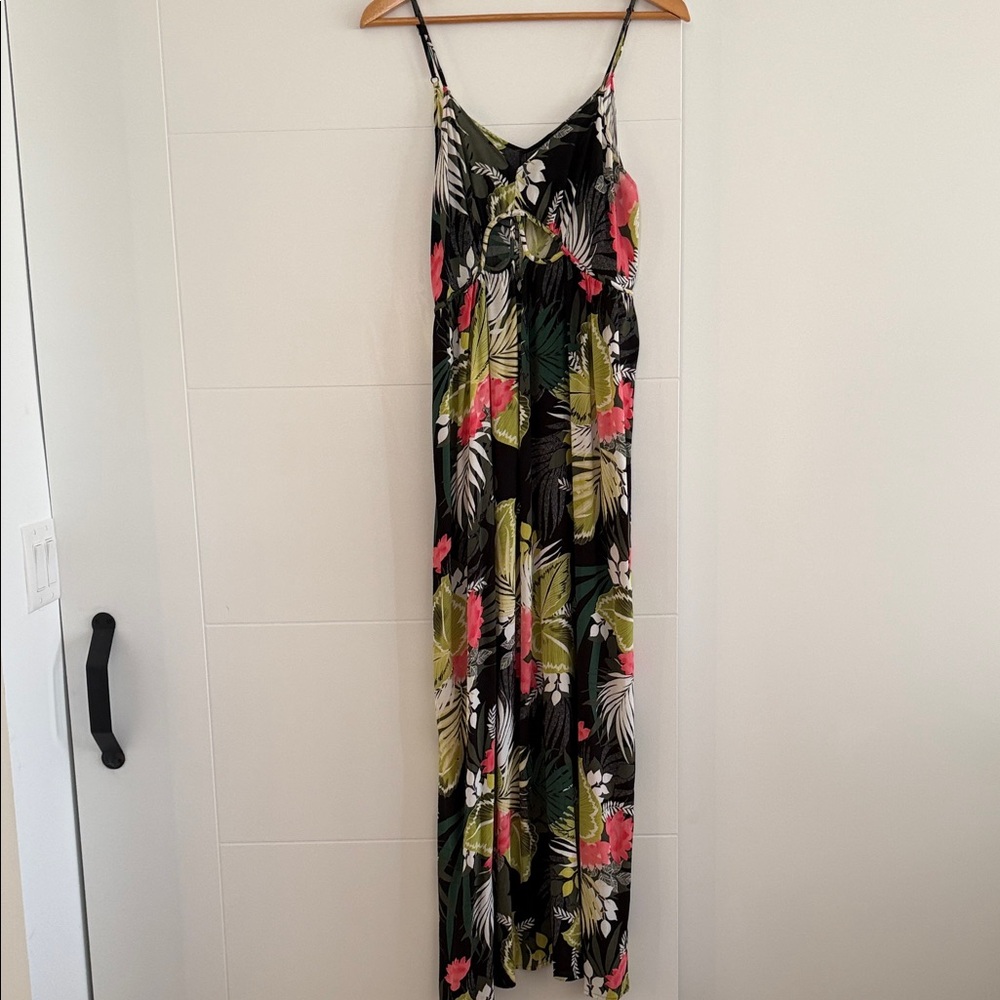 Express Black Floral Maxi Dress